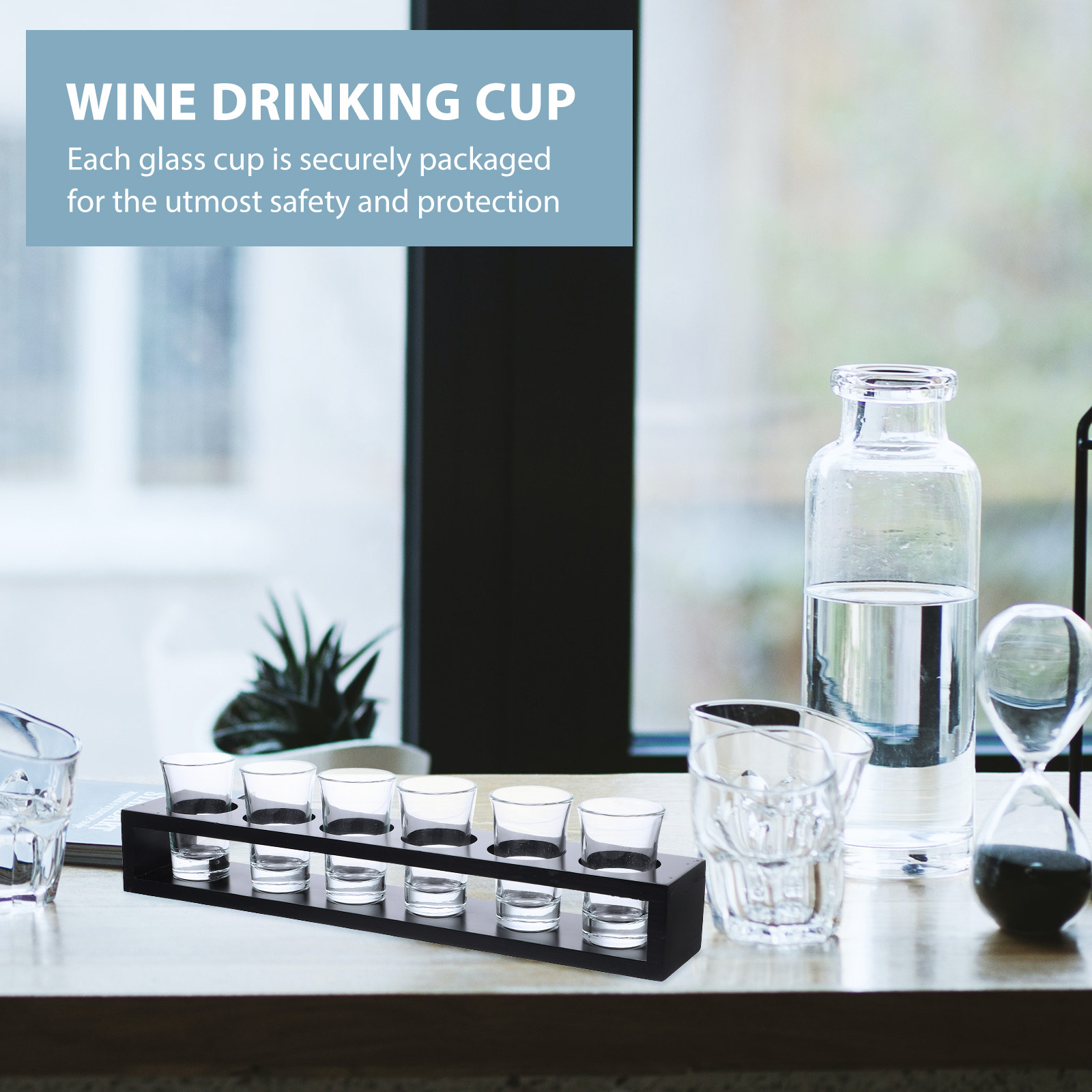 1Set Glass Wine Glass Cup Set  - Home Bar Set ulasan dan harga