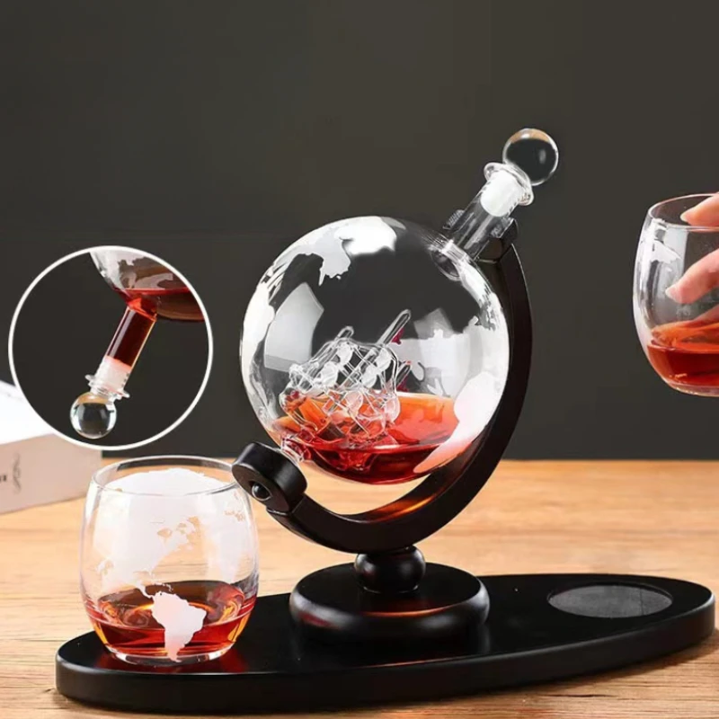 Globe Shaped Whiskey Decanter  - Home Bar Set ulasan dan harga