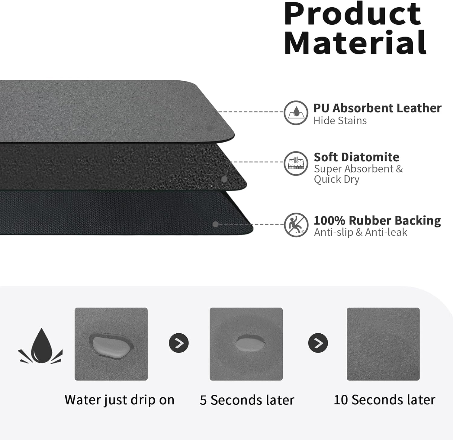 Classic Coffee Design Dish Dry - Bar Mat Rubber ulasan dan harga