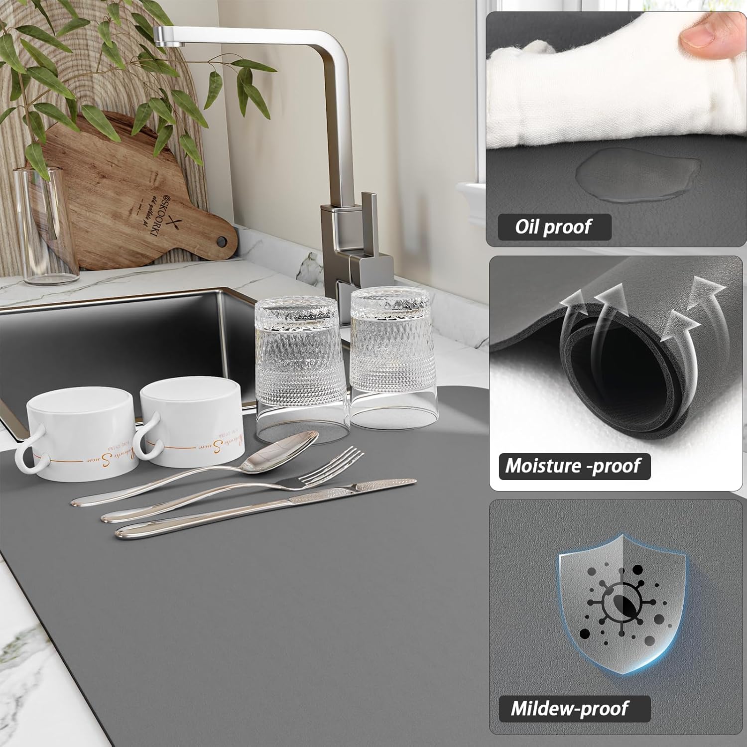 Coffee Cup Drying Mat Non-slip - Bar Mat Rubber ulasan dan harga